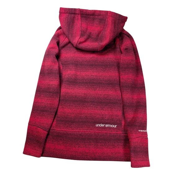 Under Armour Womens size SP Full Zip Hooded Thick Magenta Fleece Storm 1 - Picture 3 of 6